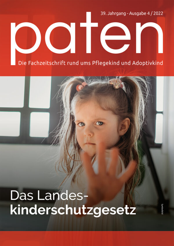 Cover des paten 04/2022 mit dem Titel Das Landeskinderschutzgesetz